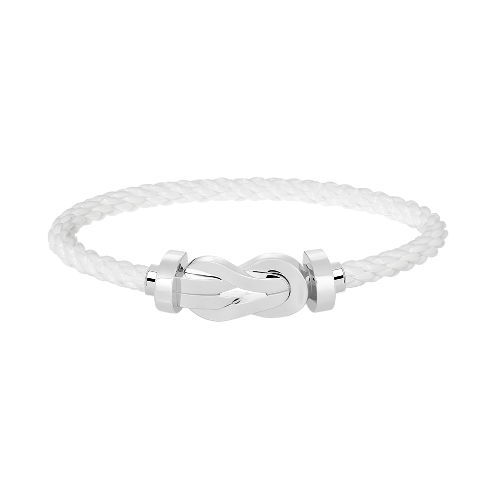 [✨Rose💎]CHANCE LARGE 8 FIGURE BUCKLE NO DIAMOND BRACELET SILVER