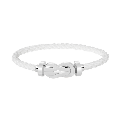 [✨Rose💎]CHANCE LARGE 8 FIGURE BUCKLE NO DIAMOND BRACELET SILVER