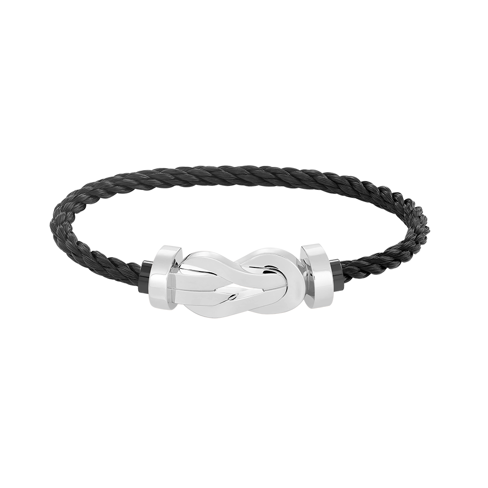 [✨Rose💎]CHANCE LARGE 8 FIGURE BUCKLE NO DIAMOND BRACELET SILVER