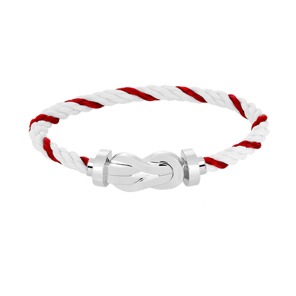 [✨Rose💎]CHANCE LARGE 8 FIGURE BUCKLE NO DIAMOND BRACELET SILVER
