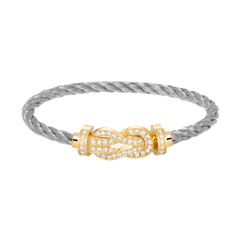 [✨Rose💎]CHANCE LARGE 8 FIGURE BUCKLE FULLDIAMOND BRACELET GOLD