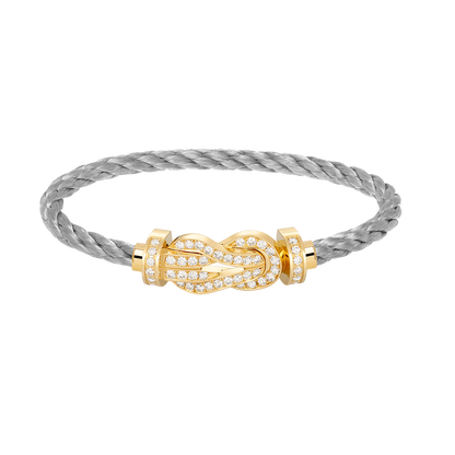 [✨Rose💎]CHANCE LARGE 8 FIGURE BUCKLE FULLDIAMOND BRACELET GOLD