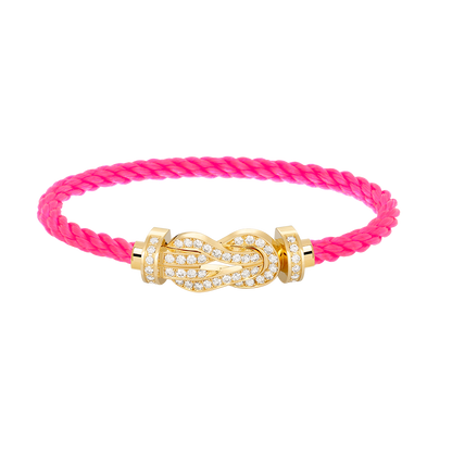 [✨Rose💎]CHANCE LARGE 8 FIGURE BUCKLE FULLDIAMOND BRACELET GOLD