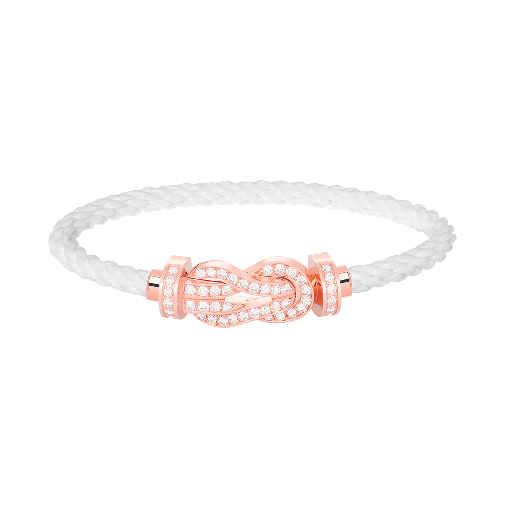 [✨Rose💎]CHANCE LARGE 8 FIGURE BUCKLE FULL DIAMOND BRACELET ROSE GOLD