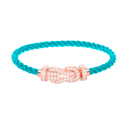 [✨Rose💎]CHANCE LARGE 8 FIGURE BUCKLE FULL DIAMOND BRACELET ROSE GOLD