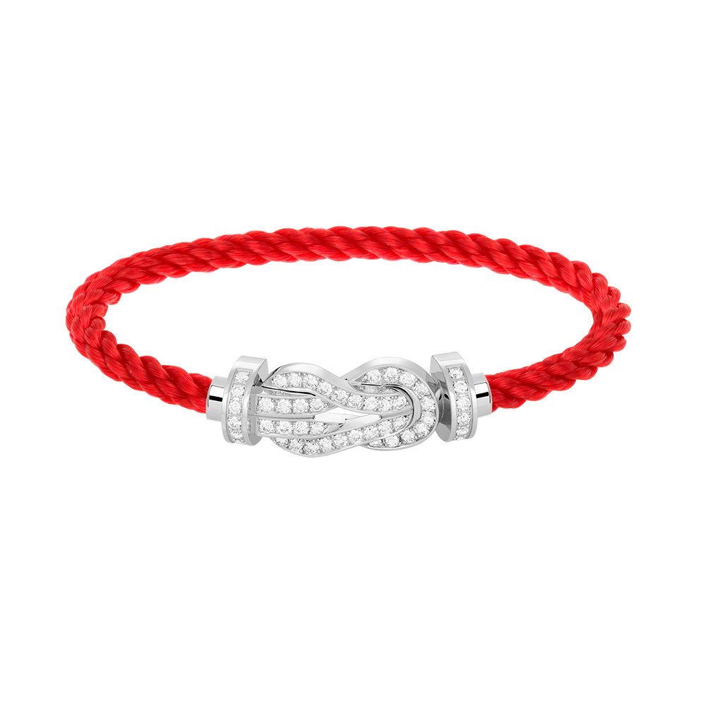 [✨Rose💎]CHANCE LARGE 8 FIGURE BUCKLE FULL DIAMOND BRACELET SILVER