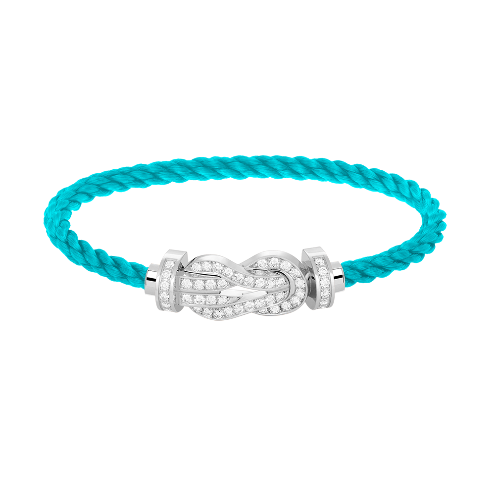 [✨Rose💎]CHANCE LARGE 8 FIGURE BUCKLE FULL DIAMOND BRACELET SILVER