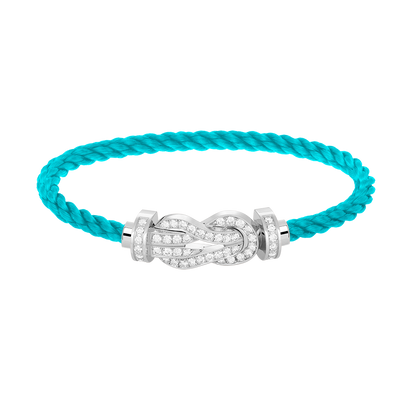 [✨Rose💎]CHANCE LARGE 8 FIGURE BUCKLE FULL DIAMOND BRACELET SILVER