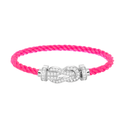 [✨Rose💎]CHANCE LARGE 8 FIGURE BUCKLE FULL DIAMOND BRACELET SILVER
