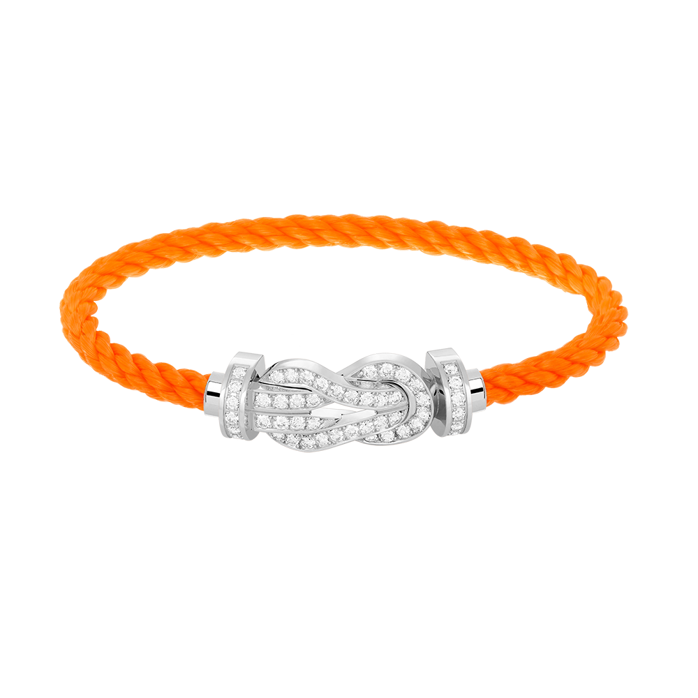 [✨Rose💎]CHANCE LARGE 8 FIGURE BUCKLE FULL DIAMOND BRACELET SILVER
