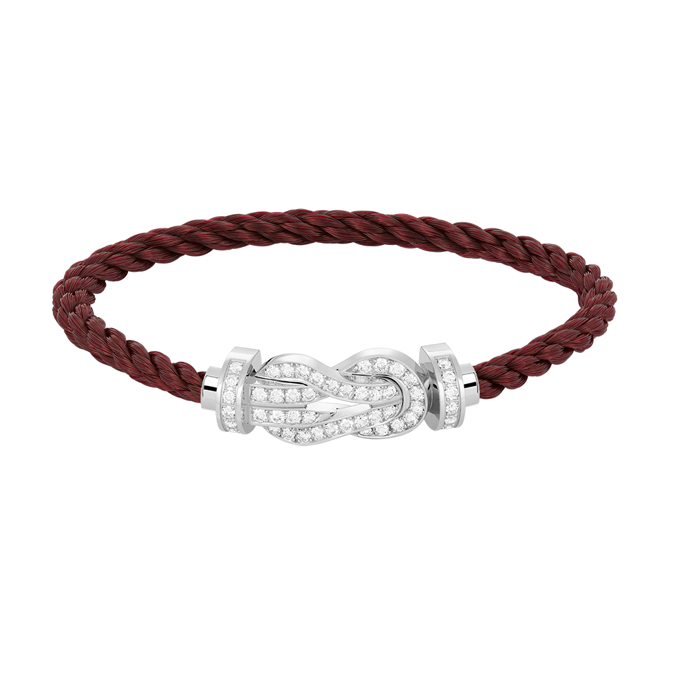 [✨Rose💎]CHANCE LARGE 8 FIGURE BUCKLE FULL DIAMOND BRACELET SILVER