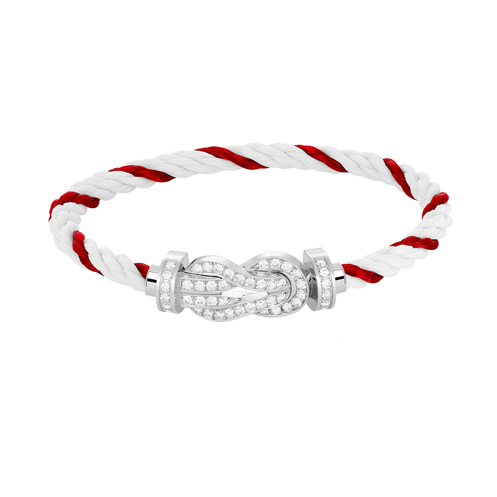 [✨Rose💎]CHANCE LARGE 8 FIGURE BUCKLE FULL DIAMOND BRACELET SILVER