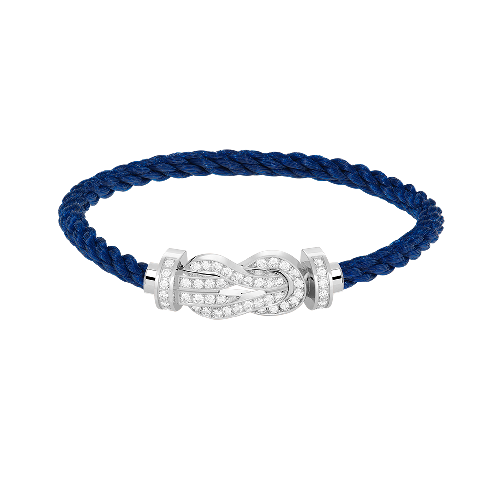[✨Rose💎]CHANCE LARGE 8 FIGURE BUCKLE FULL DIAMOND BRACELET SILVER
