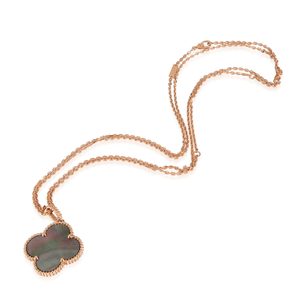 [✨Rose💎]CLOVER 25MM GOLD DARK MOP BIG CLOVER NECKLACE