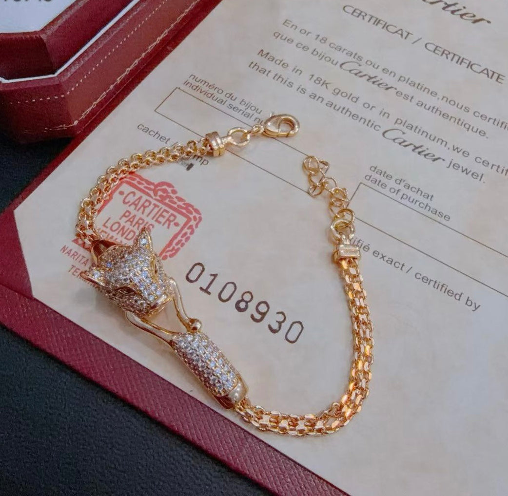 [✨Rose💎 Jewelry] PANTHERE  BRACELET DIAMONDS