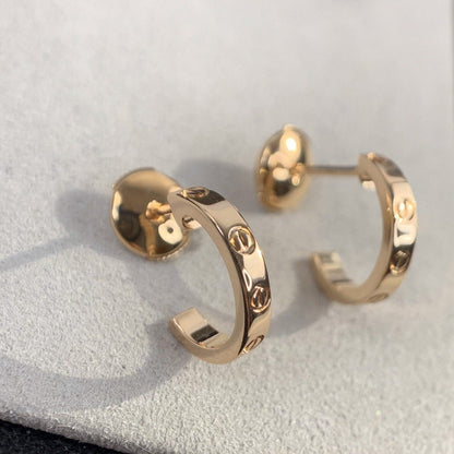 [✨Rose💎]LOVE EARRINGS 2.65MM PINK GOLD