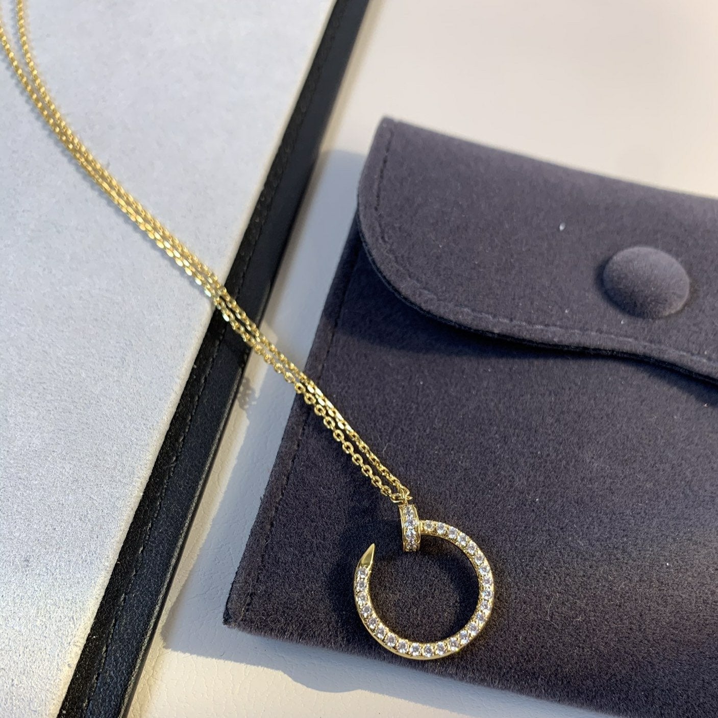 [✨Rose💎]JUSTE NECKLACE GOLD DIAMONDS