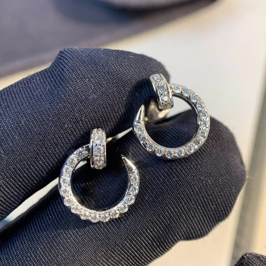 [✨Rose💎]JUSTE EARRINGS SILVER DIAMONDS