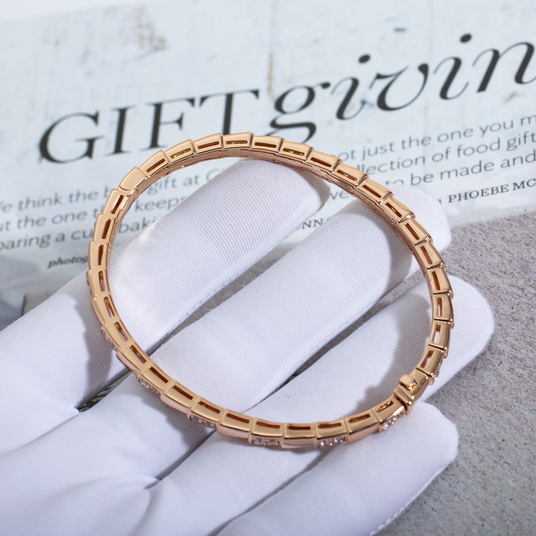 [✨Rose💎]SERPENTI BRACELET PINK GOLD DIAMOND