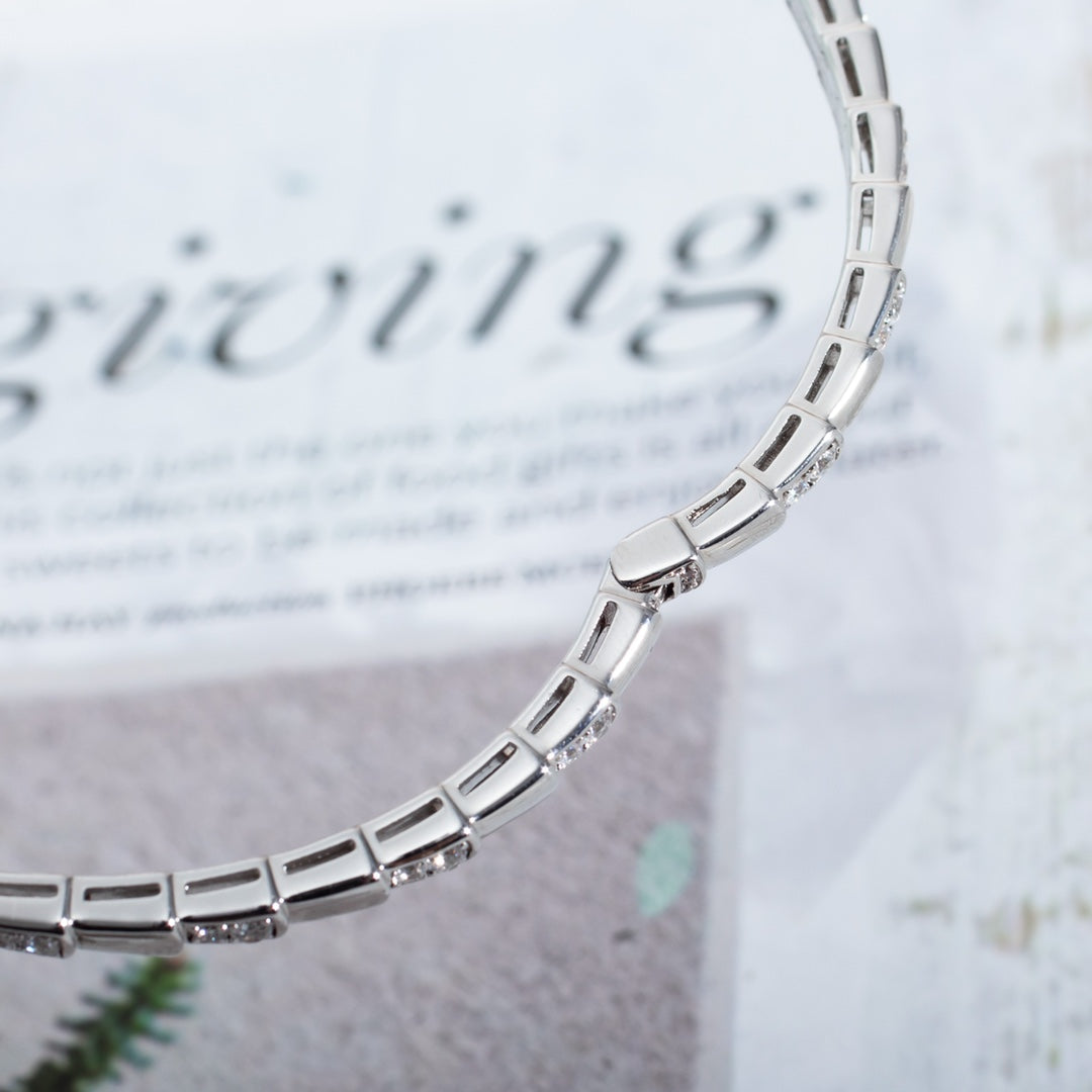 [✨Rose💎]SERPENTI BRACELET SILVER DIAMOND