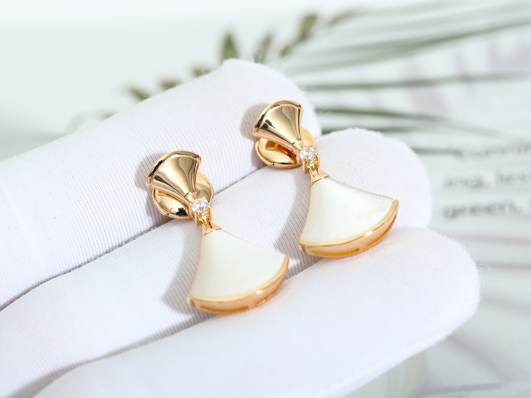 [✨Rose💎]DREAM MOP PINK GOLD EARRINGS