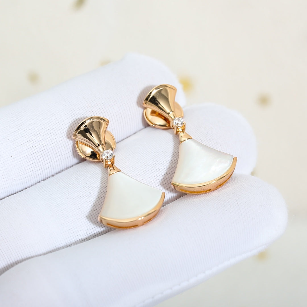 [✨Rose💎]DREAM MOP PINK GOLD EARRINGS