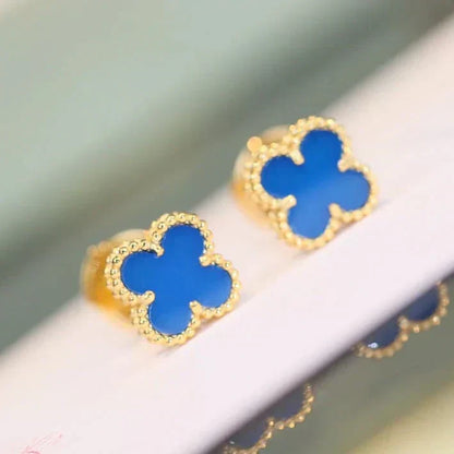[✨Rose💎]CLOVER MINI 9.5MM TURQUOISE EARRINGS