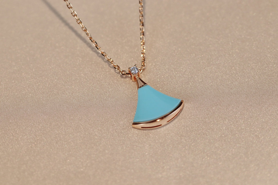 [✨Rose💎]DREAM NECKLACE TURQUOISE PINK GOLD