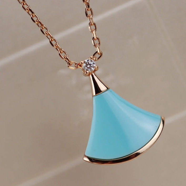 [✨Rose💎]DREAM NECKLACE TURQUOISE PINK GOLD