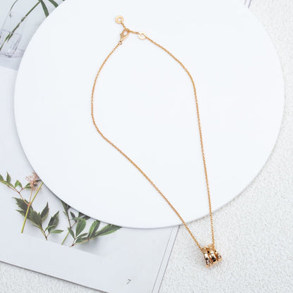 [✨Rose💎]SERPENTI PINK GOLD NECKLACE DIAMOND