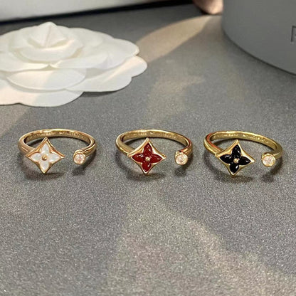 [✨Rose💎]STAR 1 DIAMOND OPEN RING