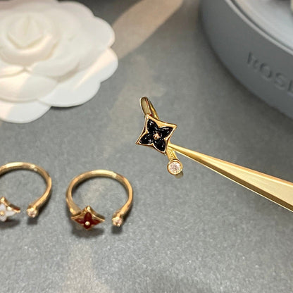[✨Rose💎]STAR 1 DIAMOND OPEN RING