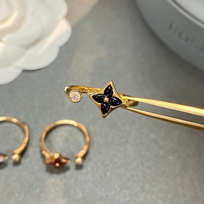 [✨Rose💎]STAR 1 DIAMOND OPEN RING
