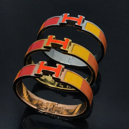 [✨Rose💎]H BRACELET ORANGE RAINBOW CERAMIC