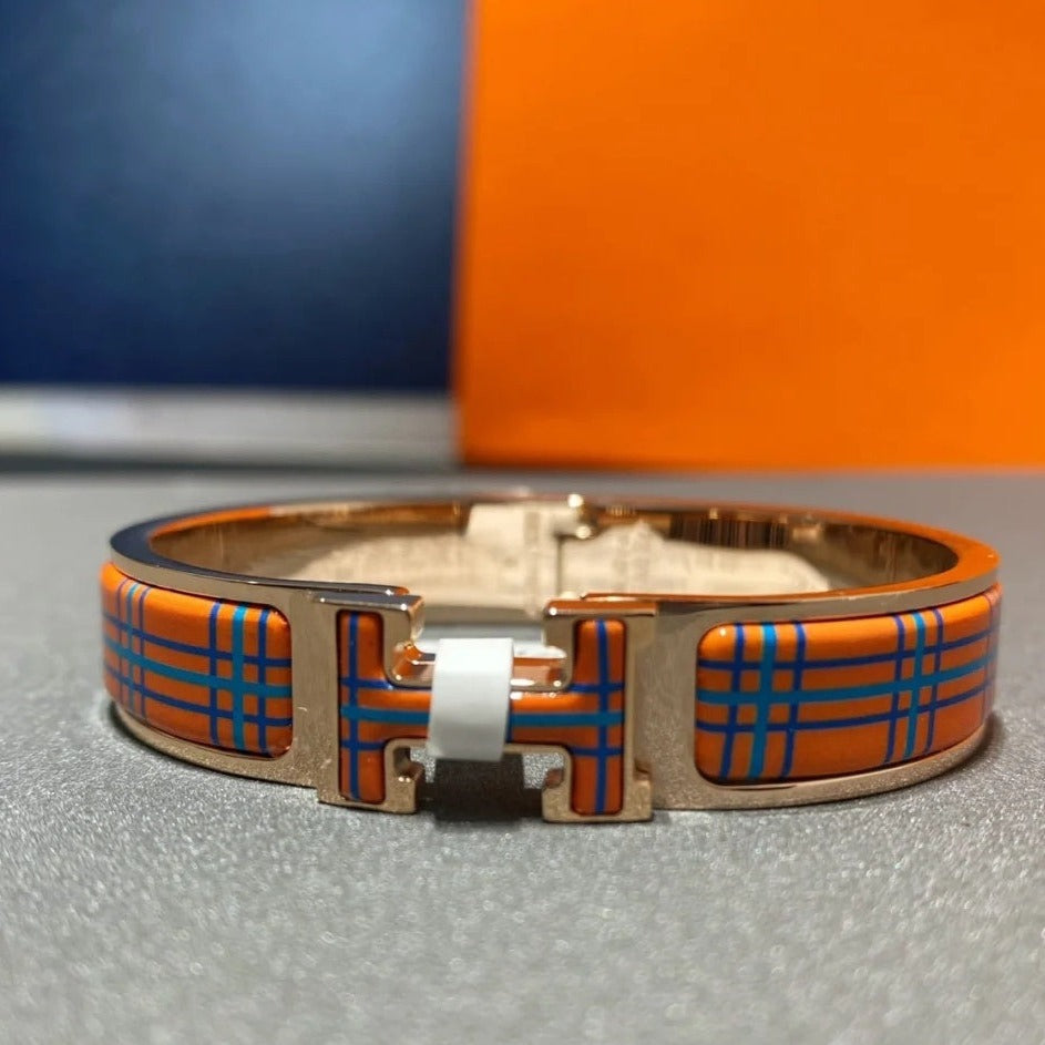 [✨Rose💎]H TARTAN BRACELET 12MM