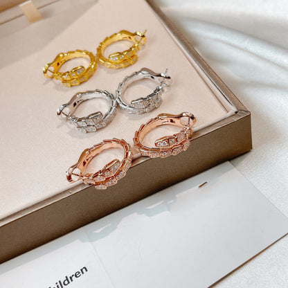 [✨Rose💎]SERPENTI EARRINGS DIAMOND
