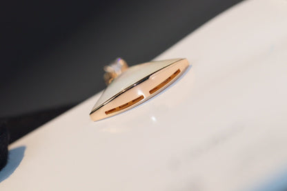 [✨Rose💎]DREAM NECKLACE WHITE MOP PINK GOLD 1 DIAMOND
