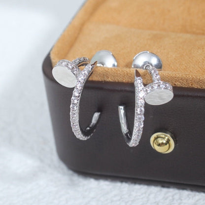 [✨Rose💎]JUSTE EARRINGS 12.75MM SILVER DIAMOND