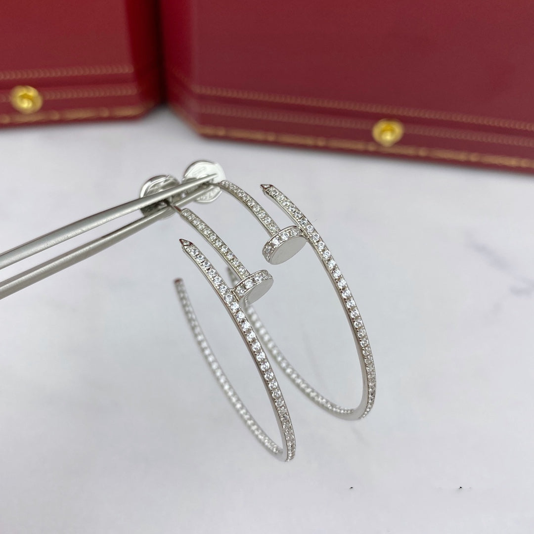 [✨Rose💎]JUSTE EARRINGS FULL DIAMONDS 1.8MM