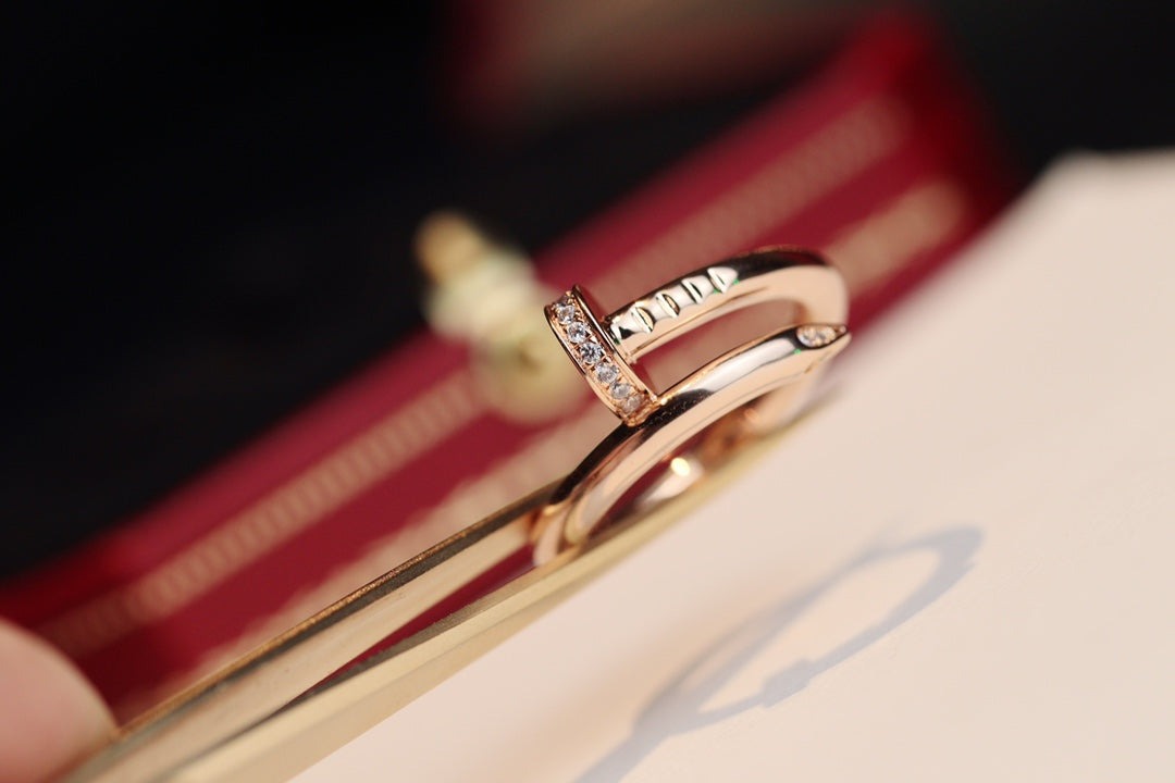 [✨Rose💎]JUSTE RING 2.65MM PINK GOLD DIAMOND