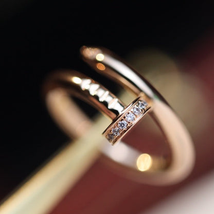 [✨Rose💎]JUSTE RING 2.65MM PINK GOLD DIAMOND