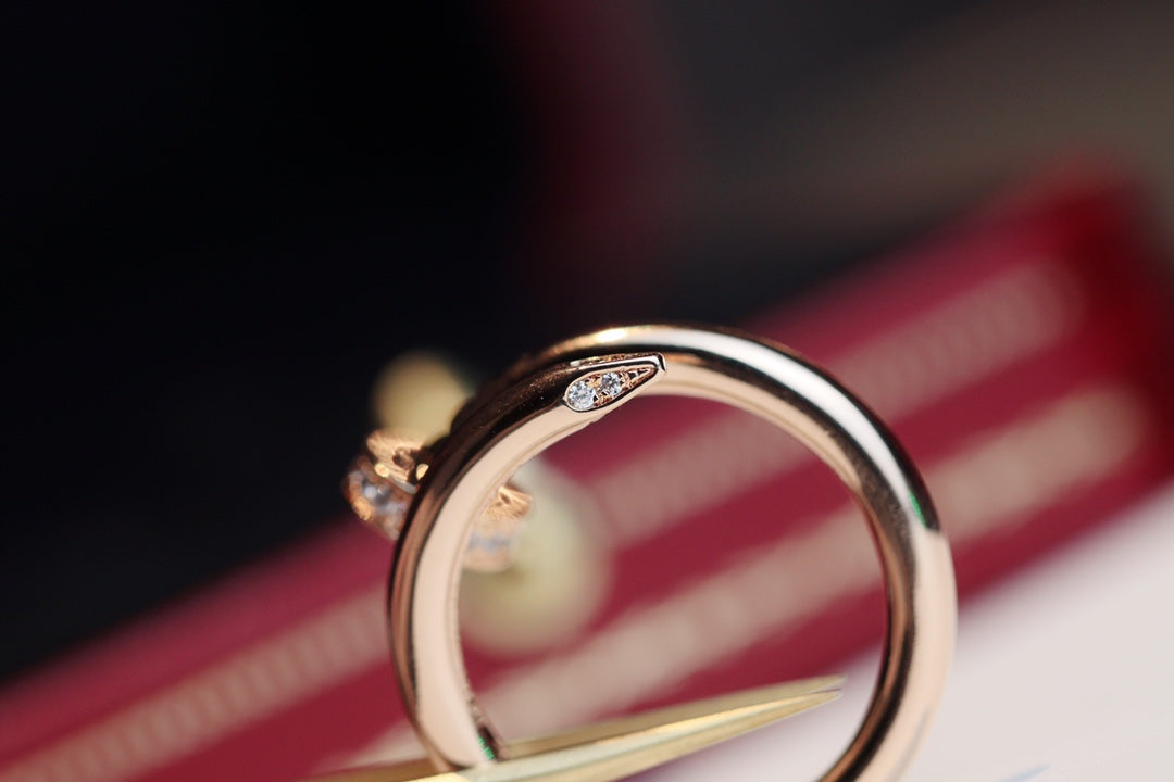 [✨Rose💎]JUSTE RING 2.65MM PINK GOLD DIAMOND