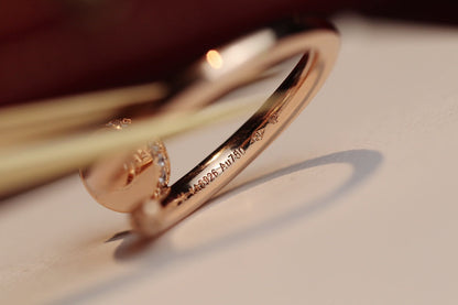 [✨Rose💎]JUSTE RING 2.65MM PINK GOLD DIAMOND