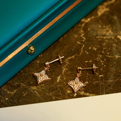 [✨Rose💎]STAR DIAMONDS EARRINGS GOLD