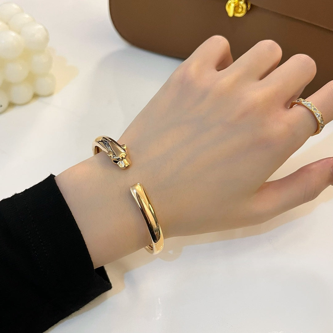 [✨Rose💎]PANTHERE GOLD OPEN BRACELET