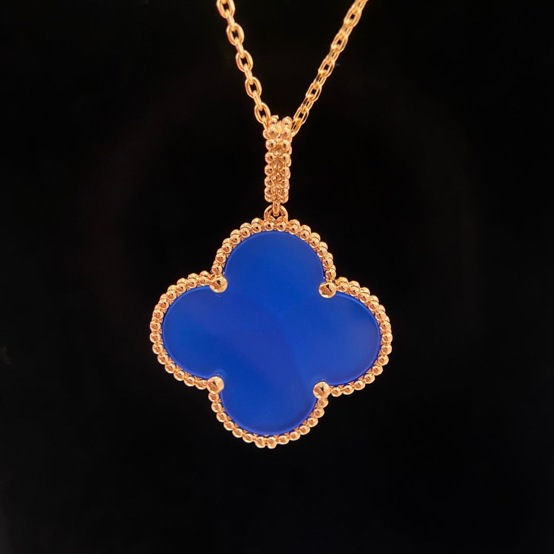 [✨Rose💎]CLOVER 25MM NECKLACE TURQUOISE ROSE GOLD