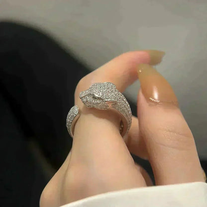 [✨Rose💎]PANTHERE 5.5MM ALL DIAMOND RING