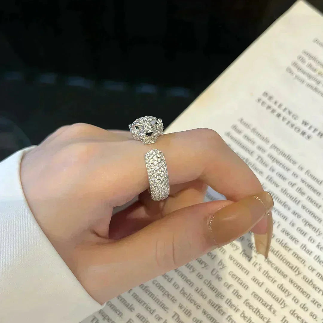 [✨Rose💎]PANTHERE 5.5MM ALL DIAMOND RING