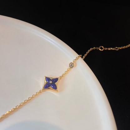 [✨Rose💎]COLOR STAR PINK GOLD DIAMOND BRACELET