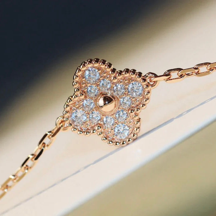 [✨Rose💎]CLOVER 20 MOTIFS LASER DIAMOND NECKLACE